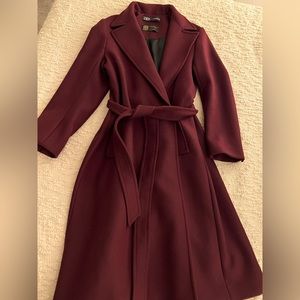 ZARA long Coat - Burgundy